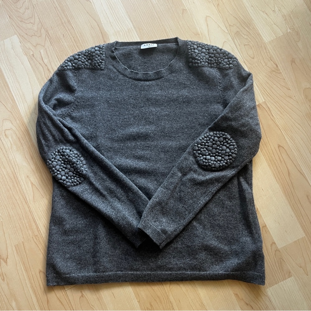 AKRIS Punto Sweater with crochet  accents